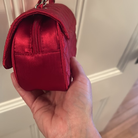 NWT satin mini crossbody in rich ruby red! - Picture 7 of 11